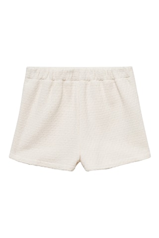 Jupe short effilochée - Blanc cassé