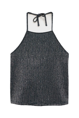 Top métallisé - Bleu pétrole