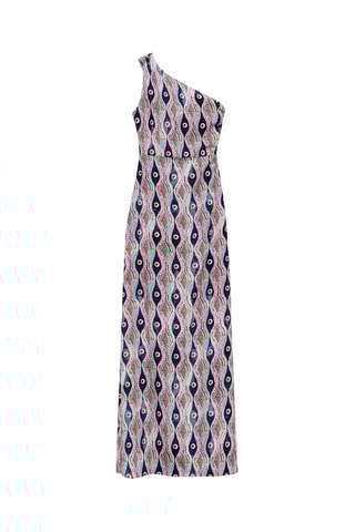 Robe asymétrique imprimée - Lilas