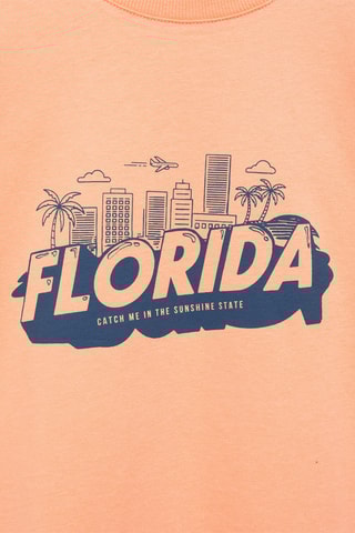 T-shirt imprimé manches courtes - Jaune