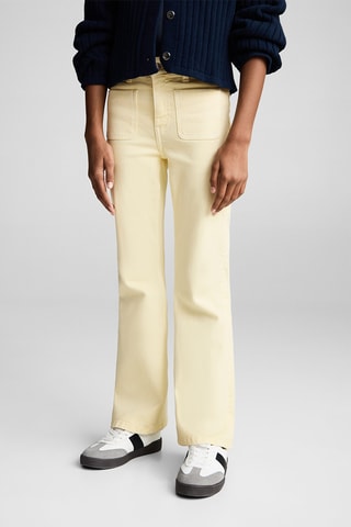 Jean flare poches - Jaune