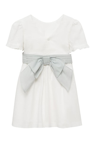 Robe lin noeud - Blanc