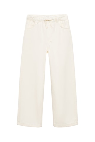 Jean wideleg cordon de serrage - Beige