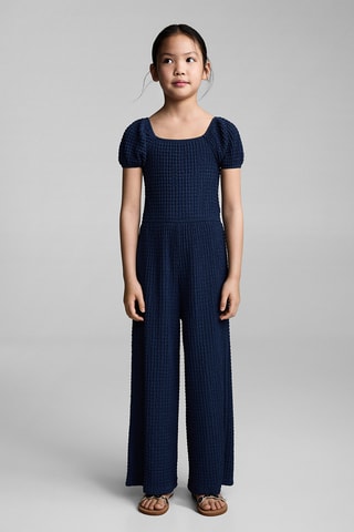 Combinaison texturée - Bleu nuit