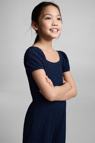 Combinaison texturée - Bleu nuit