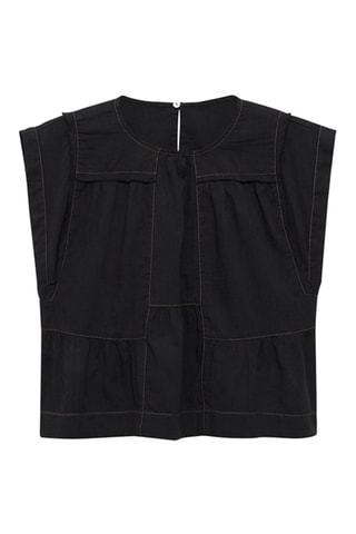 Blouse coutures décoratives - Noir