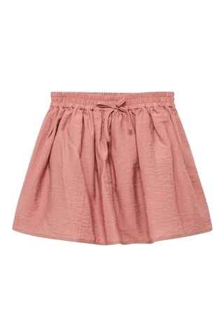 Jupe en lin taille élastique - Rose