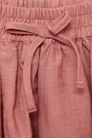 Jupe en lin taille élastique - Rose