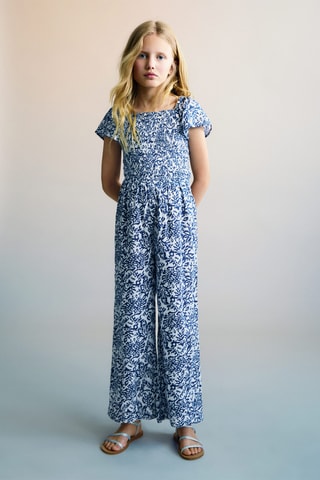 Combinaison imprimée - Bleu marine