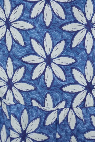 Combinaison à fleurs dos ouvert - Bleu