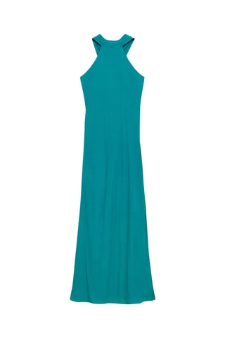 Robe longue emmanchures américaines - Turquoise