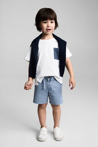 Bermuda coton cordon - Bleu