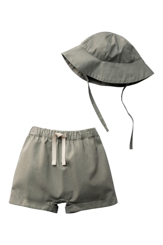 Short coton uni - Vert