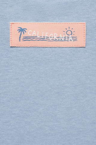 T-shirt imprimé manches courtes - Bleu