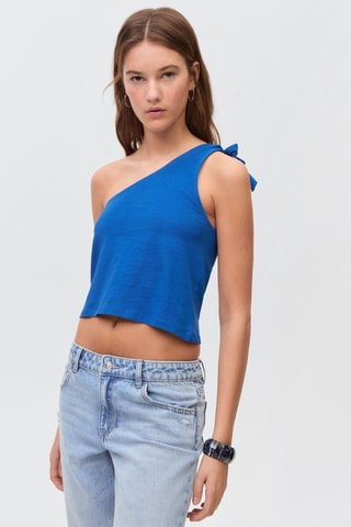 Top asymétrique noeud - Bleu