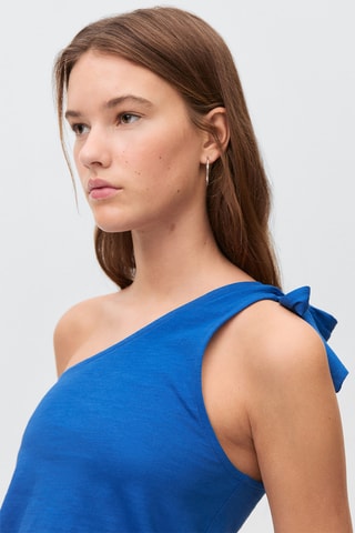 Top asymétrique noeud - Bleu