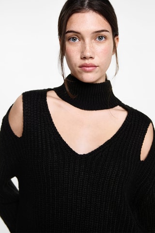 Pull-over oversize ouvertures - Grenat