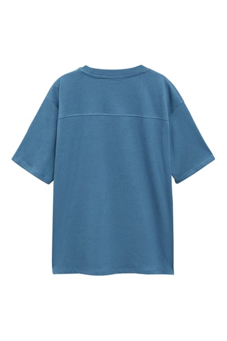 T-shirt en coton imprimé - Bleu