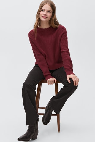 Pull-over maille ouvertures - Bleu marine