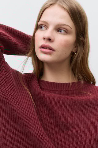 Pull-over maille ouvertures - Bleu marine