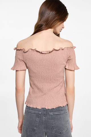 Top bustier froncé - Rose clair