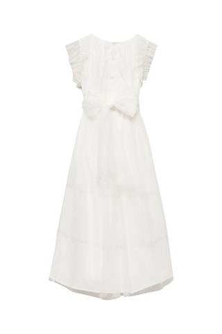 Robe plumetis volants - Blanc