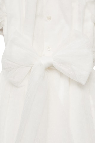 Robe plumetis volants - Blanc