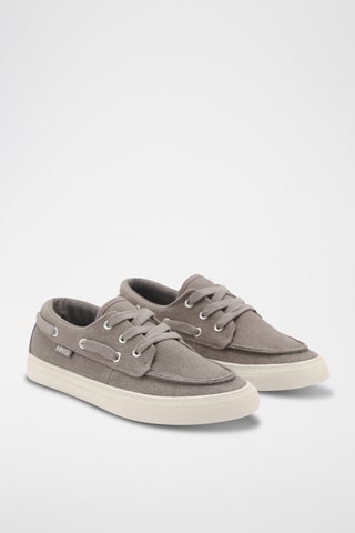 Chaussures bateau lacets - Gris