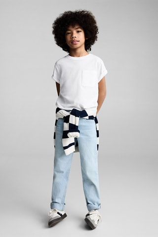 T-shirt poche plaquée - Blanc