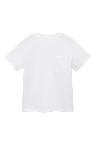 T-shirt poche plaquée - Blanc