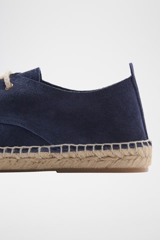 Espadrilles suède lacets - Bleu