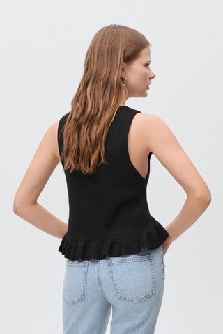 Top crop noeud - Noir