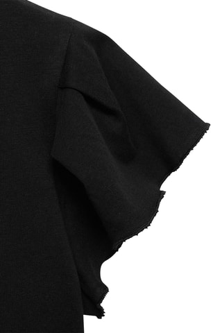 T-shirt volants manches courtes - Blanc cassé