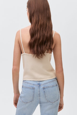 Top détail perles - Sable