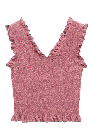 Top froncé à volants - Rose