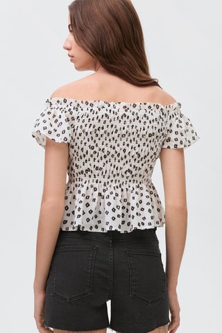 Short en jean à clous - Noir