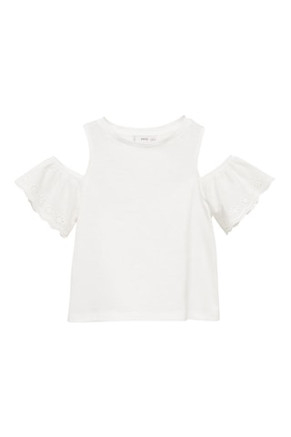 T-shirt cut out - Blanc cassé