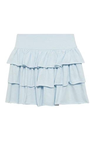 Jupe short volants - Bleu clair