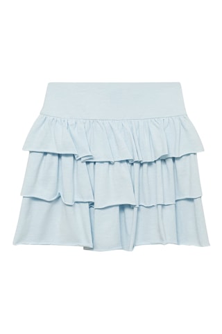 Jupe short volants - Bleu clair