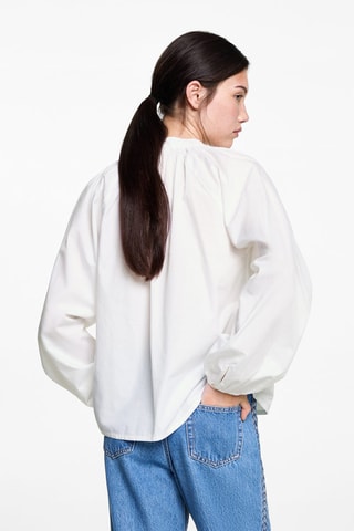 Chemise manches bouffantes - Blanc cassé