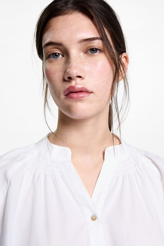 Chemise manches bouffantes - Blanc cassé