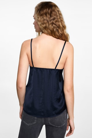 Top détail dentelle - Bleu nuit