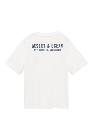 T-shirt imprimé surf - Blanc cassé