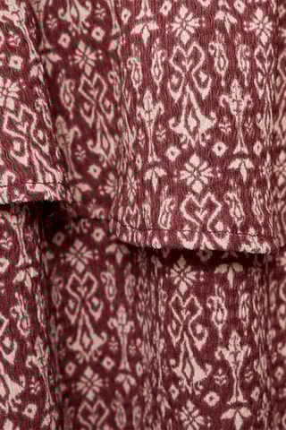 Jupe imprimée volants - Bordeaux