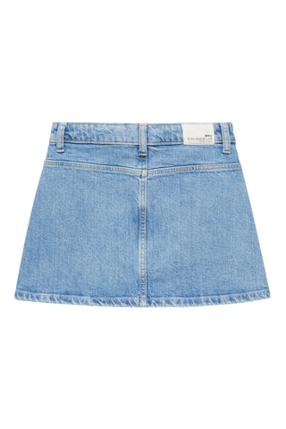 Jupe denim boutons - Bleu