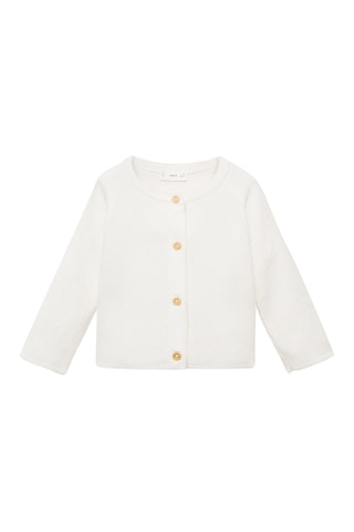 Cardigan maille boutons - Blanc cassé