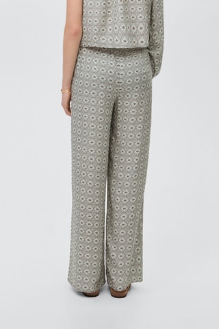 Pantalon fluide imprimé - Gris clair