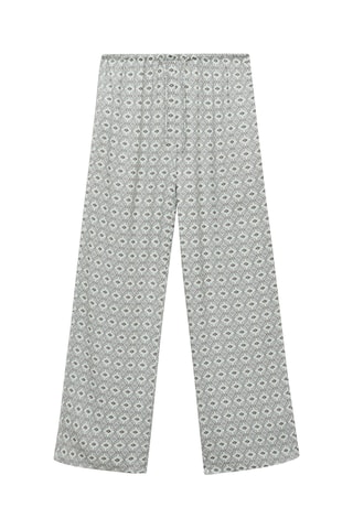 Pantalon fluide imprimé - Gris clair
