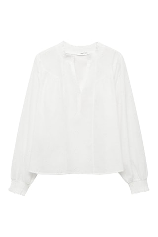 Blouse broderie anglaise - Blanc cassé