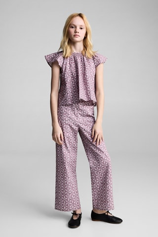 Pantalon imprimé poche - Rose